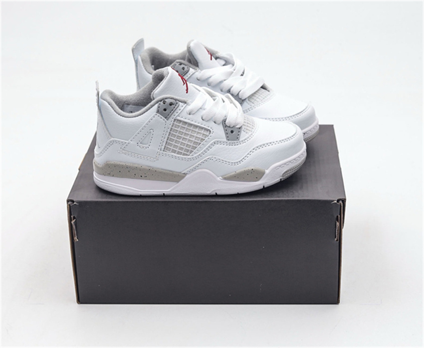 Youth White Running weapon Super Quality Air Jordan 4 Shoes 048